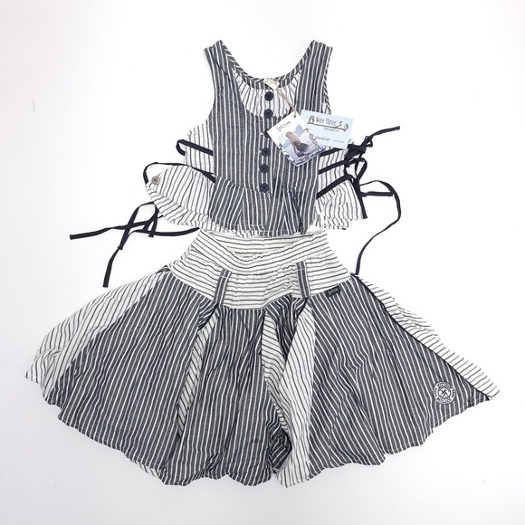 NEW Jottum Trixy Edelijn Skirt Set Top Twirl Stripe US 7 EUR‎ 110 NWT READ